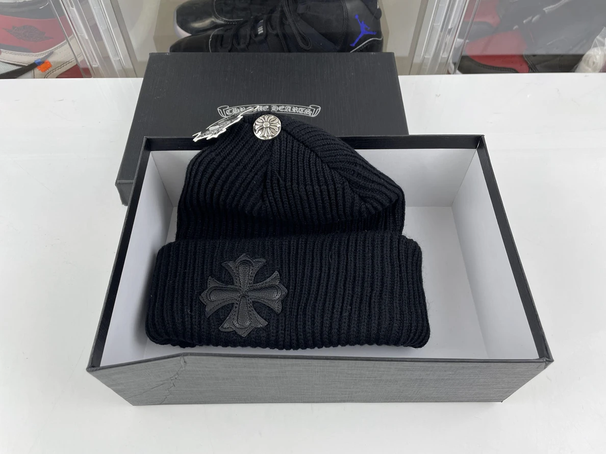 Comfortable 5357 Chrome Hearts Black Woolen Hat 40