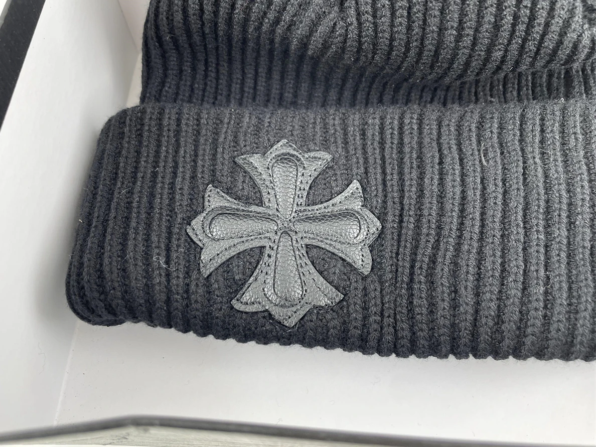 Comfortable 5357 Chrome Hearts Black Woolen Hat 40