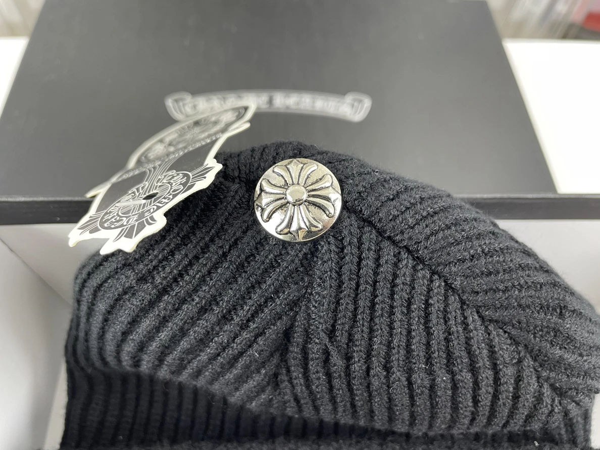 Comfortable 5357 Chrome Hearts Black Woolen Hat 40