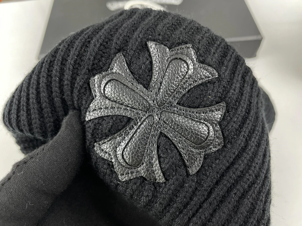 Comfortable 5357 Chrome Hearts Black Woolen Hat 40