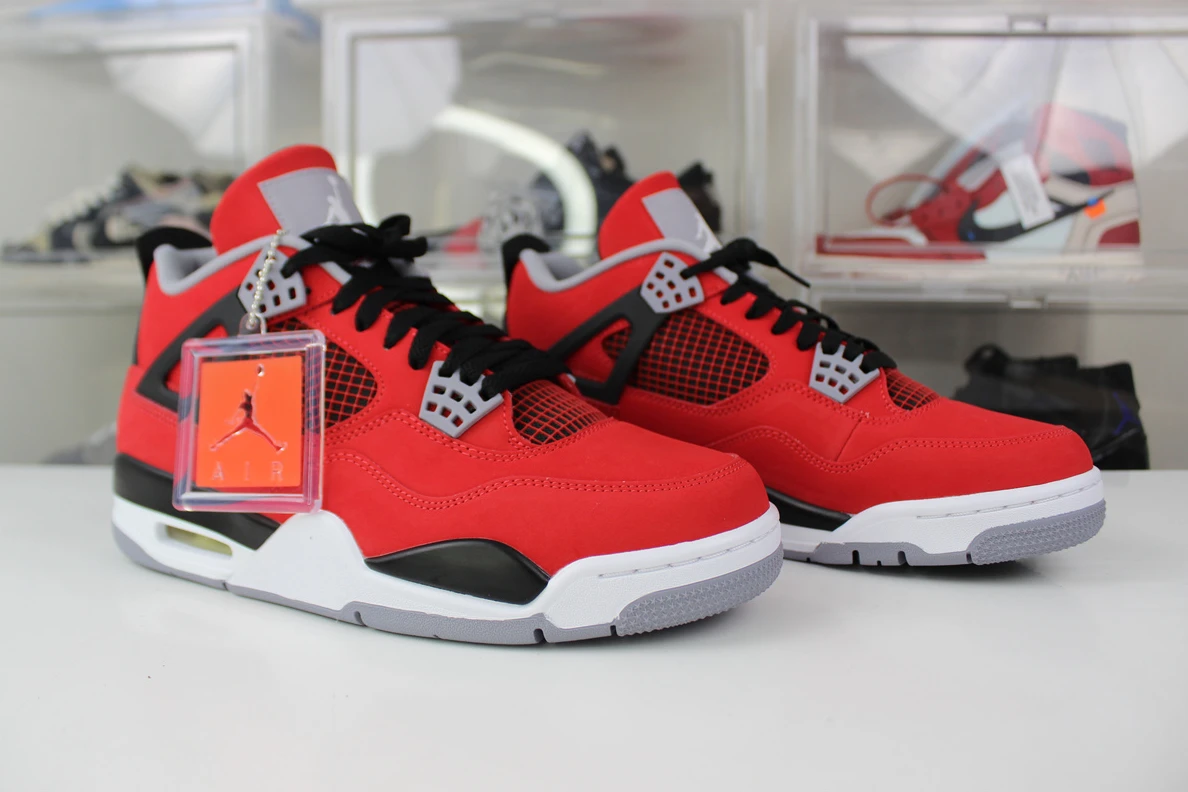 Comfortable GOAT Air Jordan 4 Retro “Toro Bravo'' Red 801
