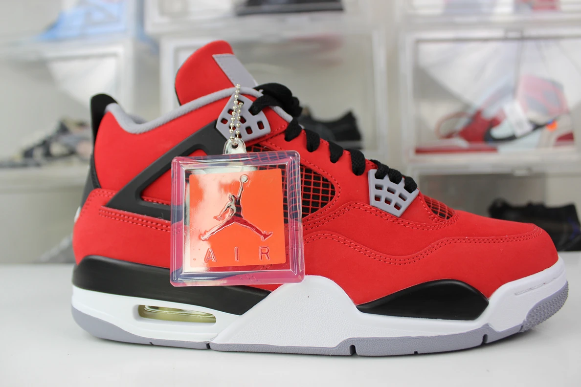 Comfortable GOAT Air Jordan 4 Retro “Toro Bravo'' Red 801