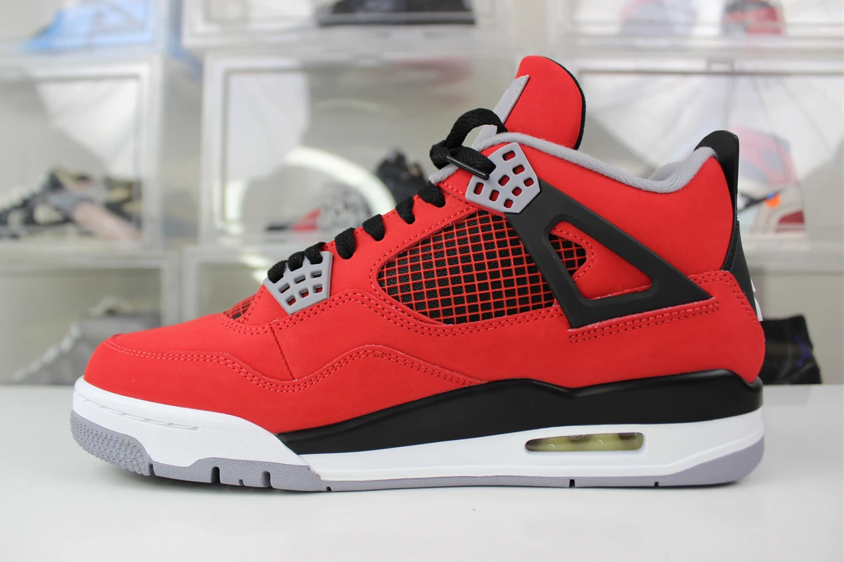 Comfortable GOAT Air Jordan 4 Retro “Toro Bravo'' Red 801