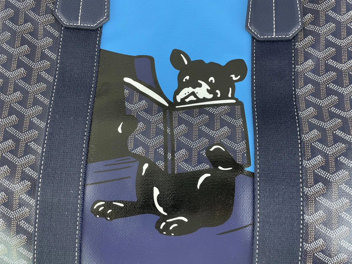 Comfortable GOYARD Villette Shopping Bag Dark Blue Bulldog (45 x 32 x 15 cm) 227