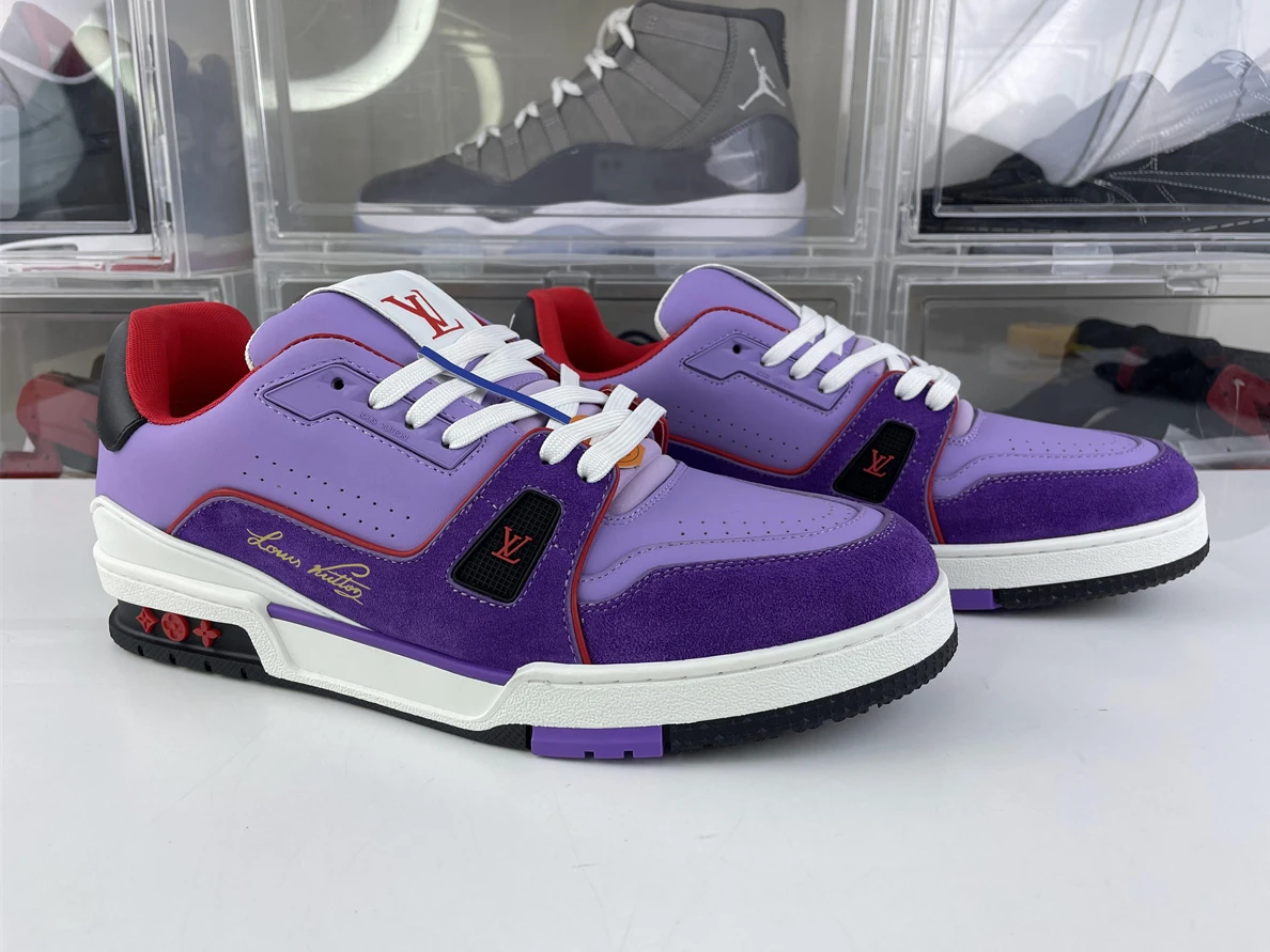 Comfortable LV ARCH LIGHT Purple #54 Skate shoes sneakers 140