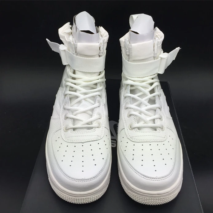 Comfortable Nike SF Air Force 1 Mid Triple Ivory AA6655-100 2491