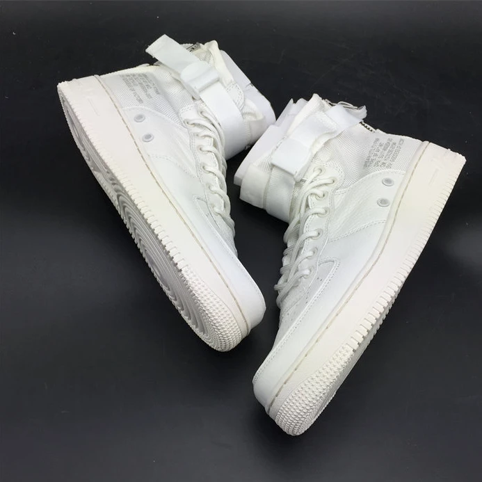 Comfortable Nike SF Air Force 1 Mid Triple Ivory AA6655-100 2491