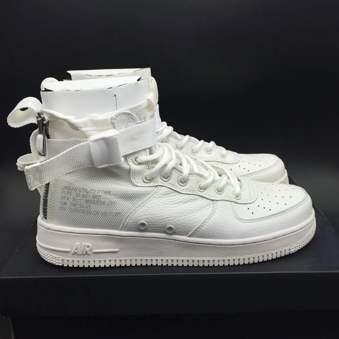 Comfortable Nike SF Air Force 1 Mid Triple Ivory AA6655-100 2491