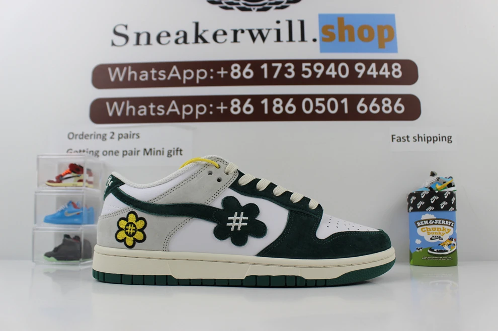 DUNK Water the Plant Shroom White Green flower Trendy 1737