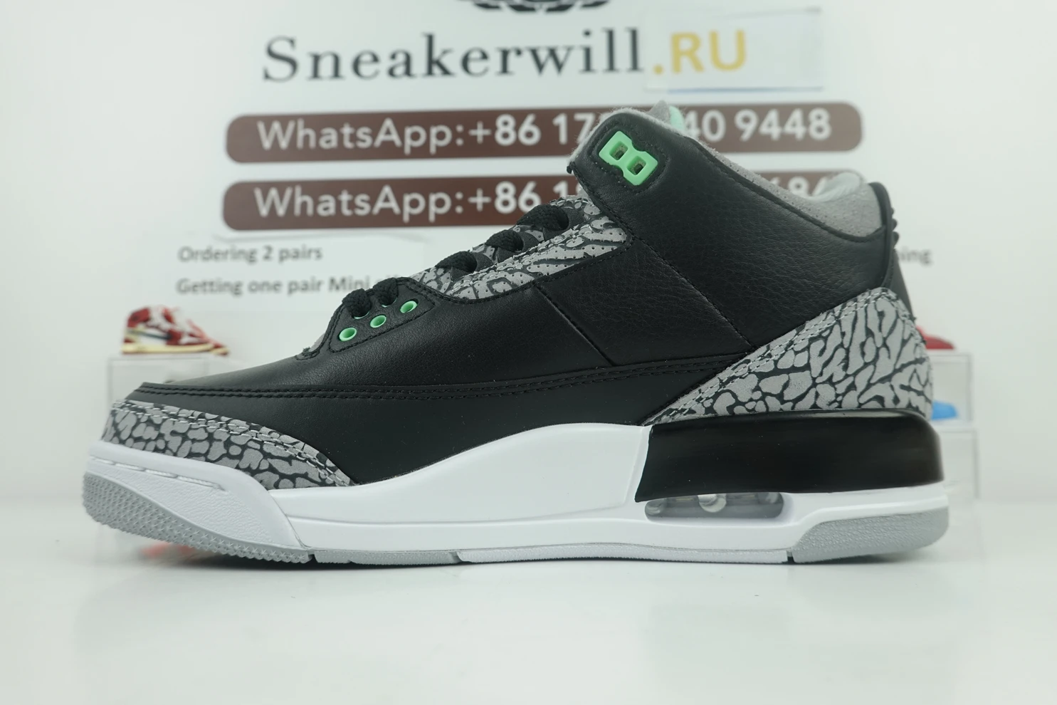 DailyWear 7237 GOAT Air Jordan 3 Green Glow 717
