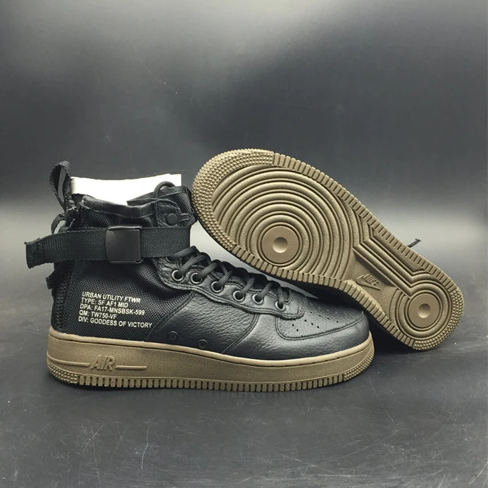 DailyWear 9844 Nike SF Air Force 1 Mid Black Dark Hazel 917753- 2500