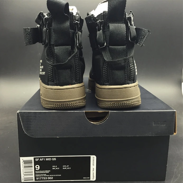 DailyWear 9844 Nike SF Air Force 1 Mid Black Dark Hazel 917753- 2500