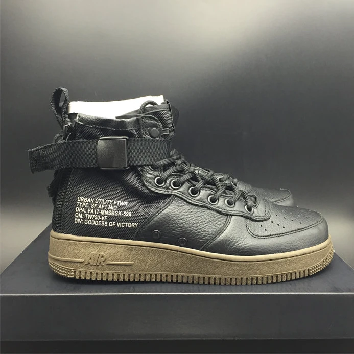 DailyWear 9844 Nike SF Air Force 1 Mid Black Dark Hazel 917753- 2500