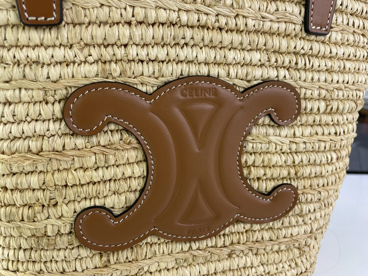 DailyWear Celine Raffia Grass Brown Ladies Bag (21.5 x 22 x 13cm) 224