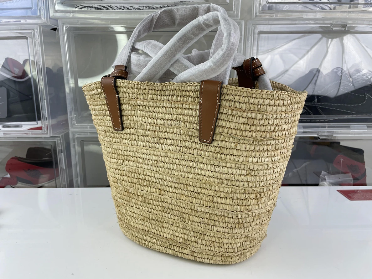 DailyWear Celine Raffia Grass Brown Ladies Bag (21.5 x 22 x 13cm) 224