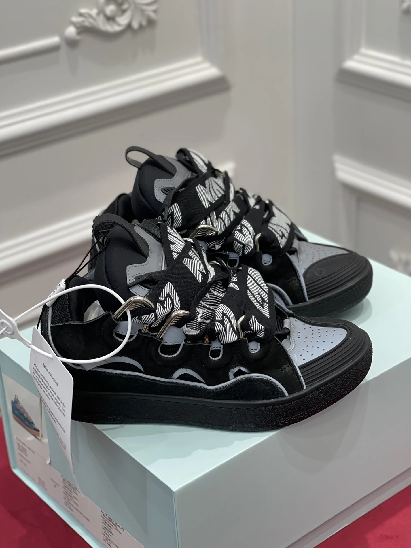 DailyWear Lanvin Curb SneakerBlack Grey FM-SKRK11-REFL-P2210 1485