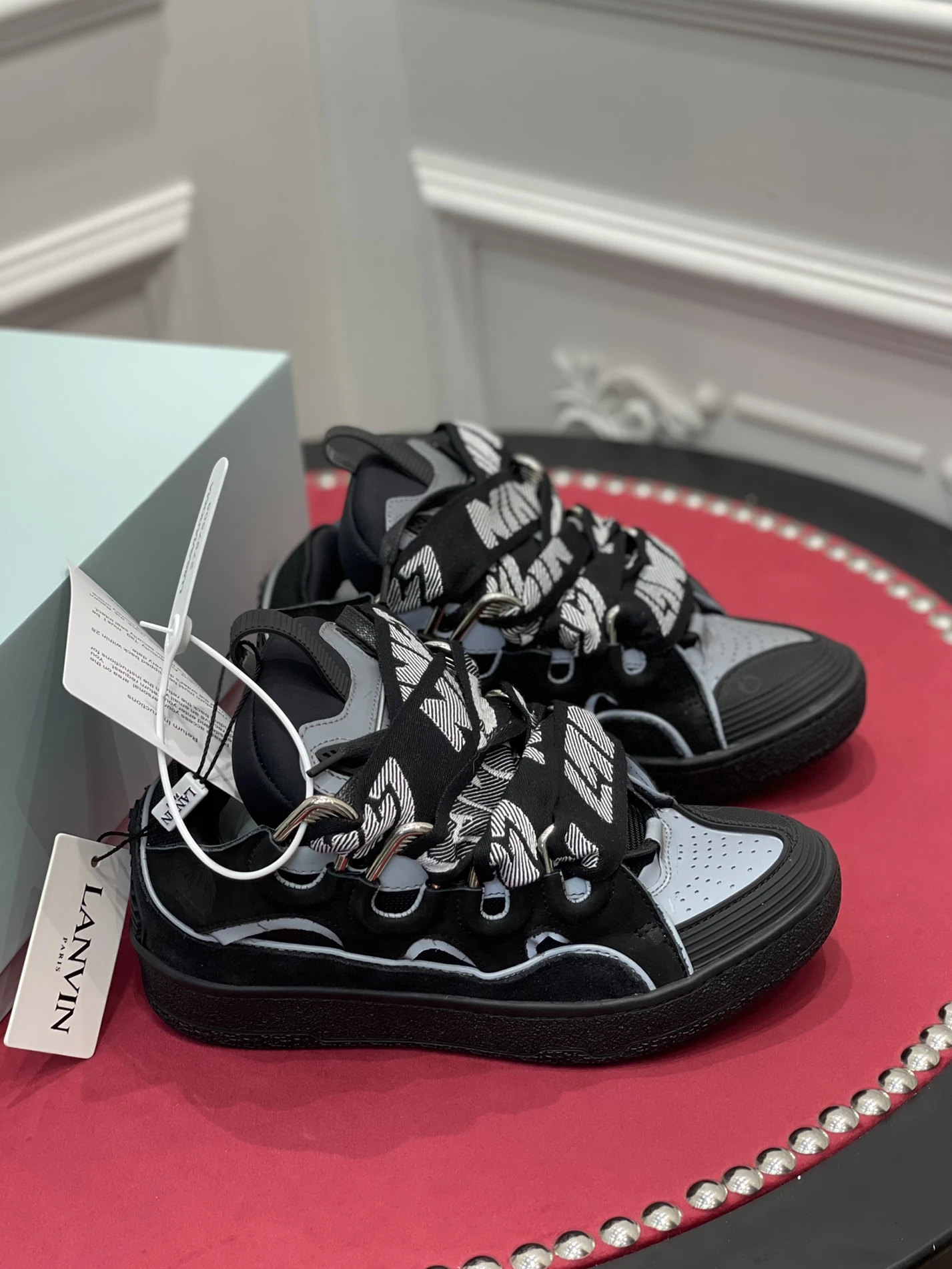 DailyWear Lanvin Curb SneakerBlack Grey FM-SKRK11-REFL-P2210 1485