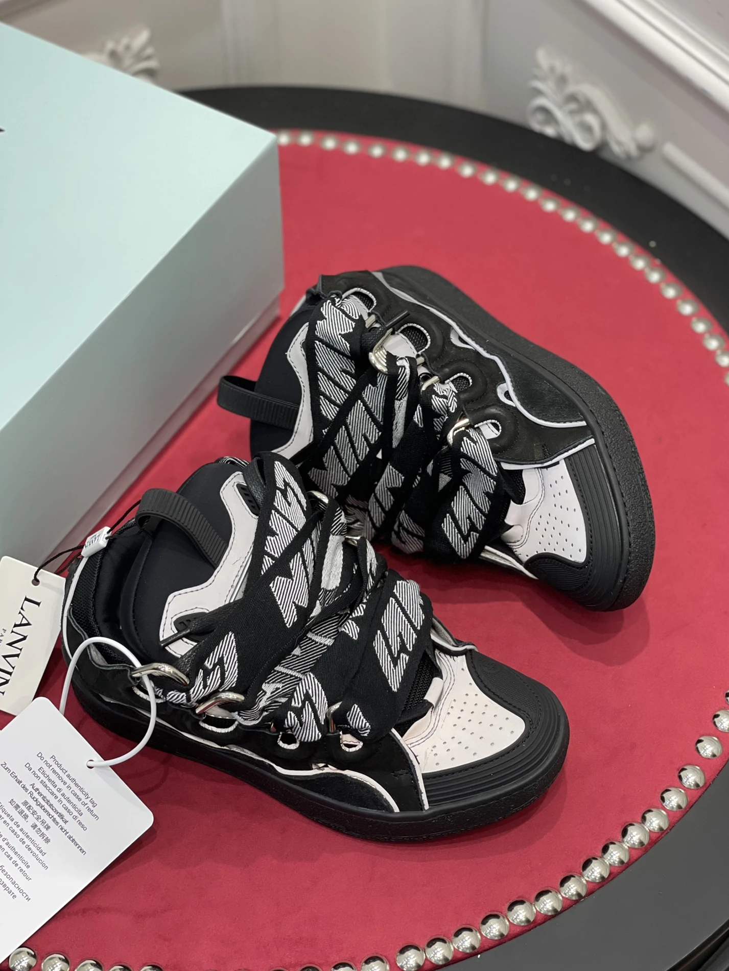 DailyWear Lanvin Curb SneakerBlack Grey FM-SKRK11-REFL-P2210 1485