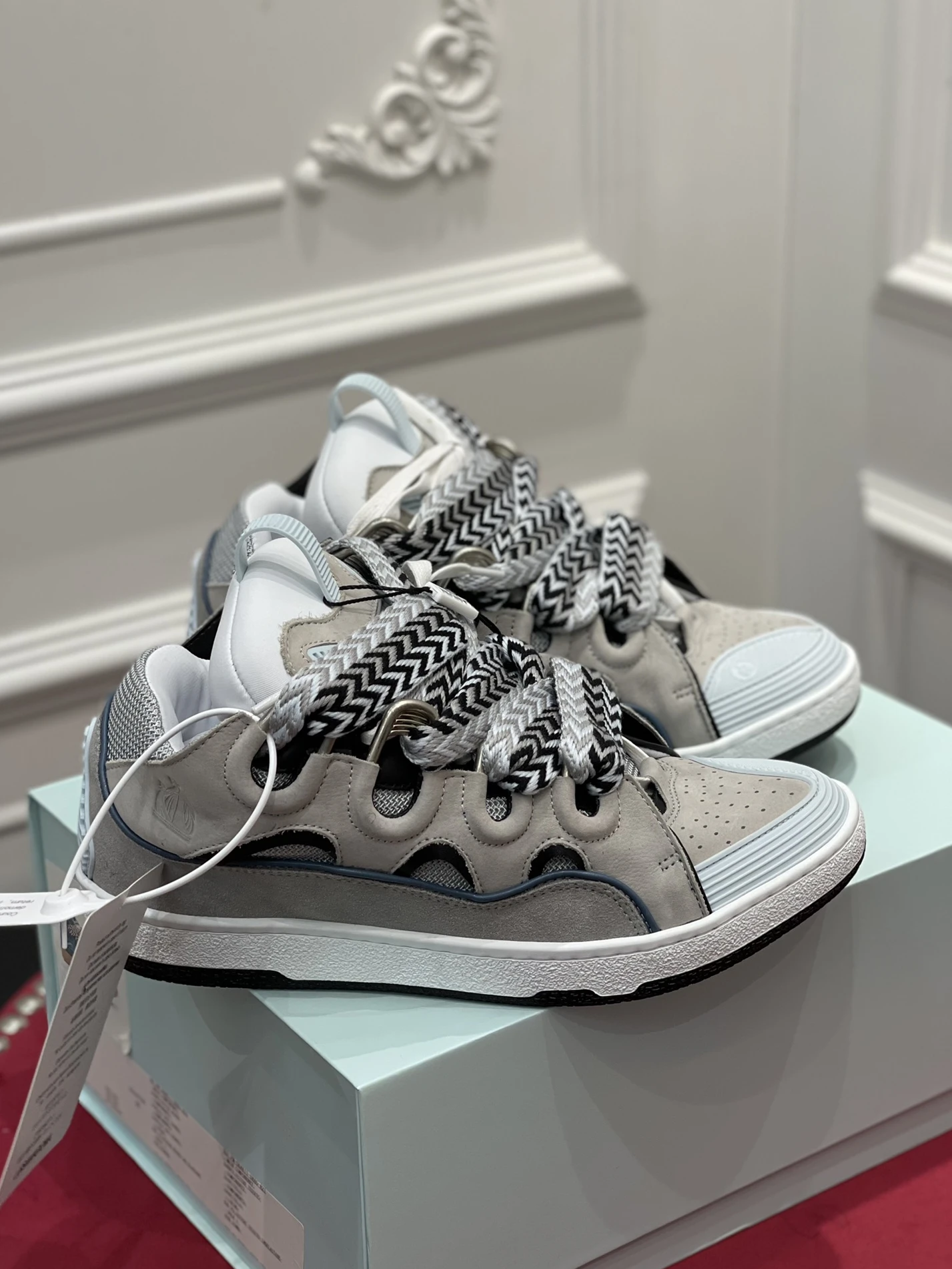 DailyWear Lanvin Leather CurbGrey Light Blue FM-SKRK11-DWSL-P221220 1487