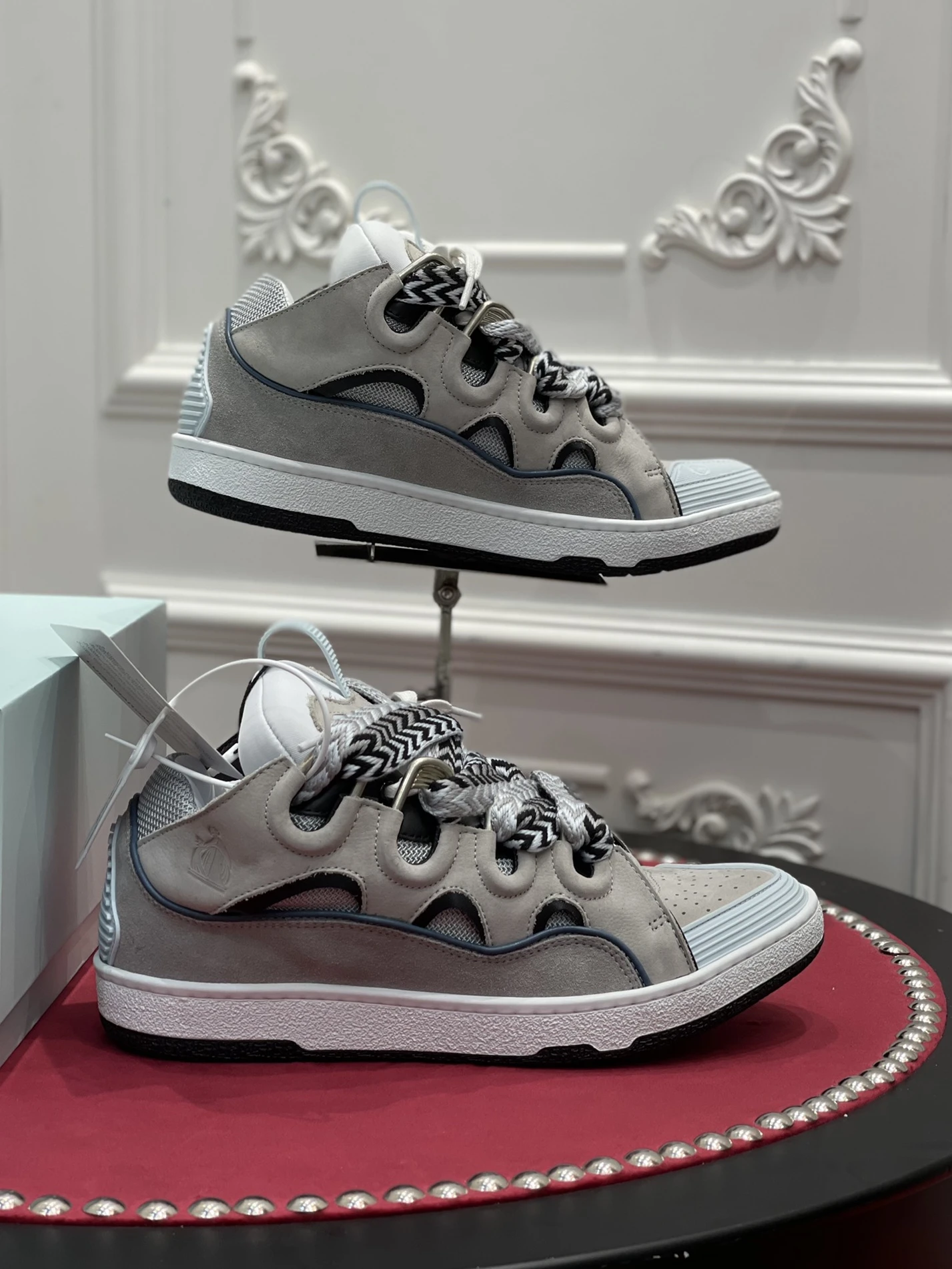 DailyWear Lanvin Leather CurbGrey Light Blue FM-SKRK11-DWSL-P221220 1487
