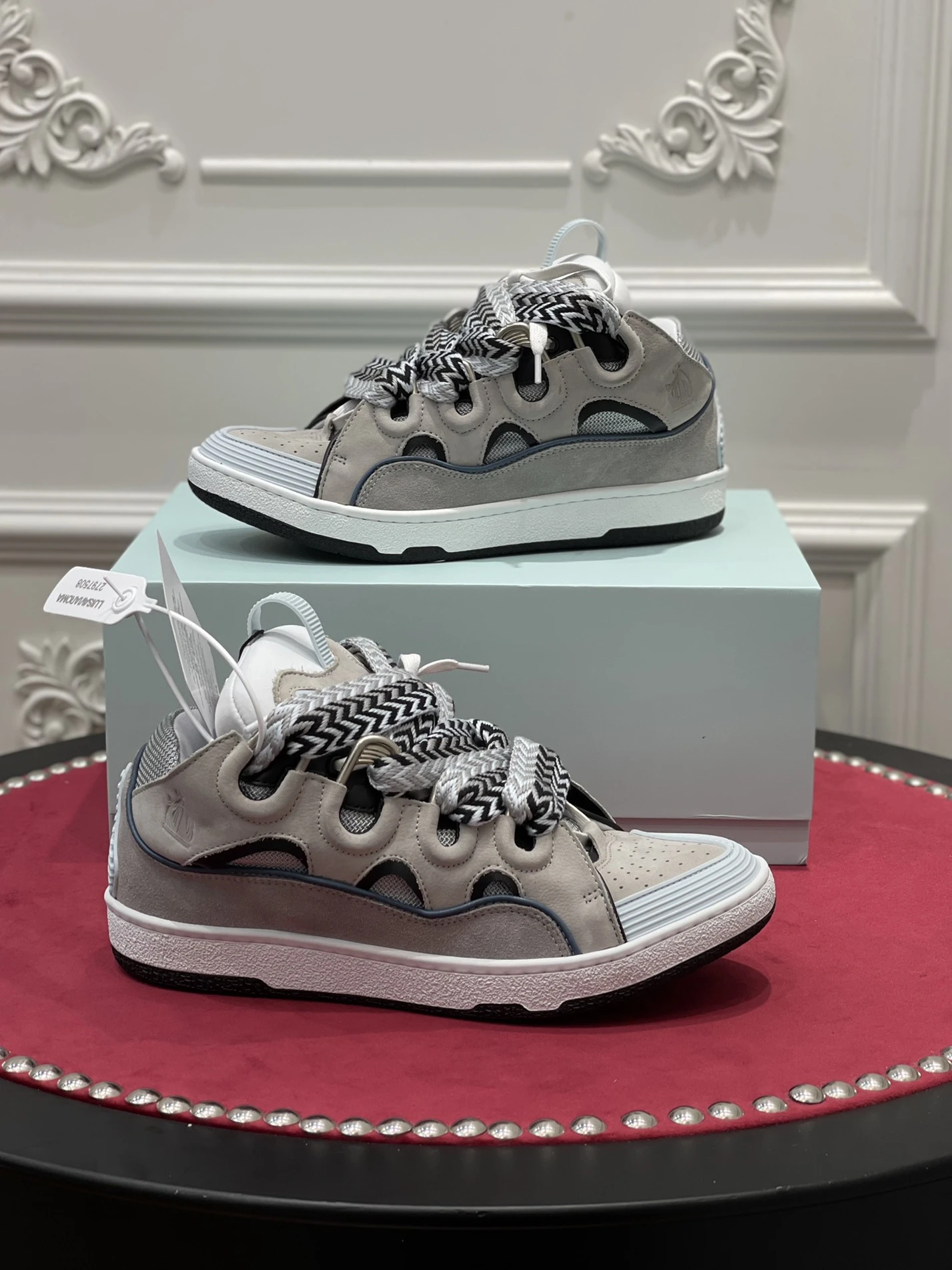 DailyWear Lanvin Leather CurbGrey Light Blue FM-SKRK11-DWSL-P221220 1487