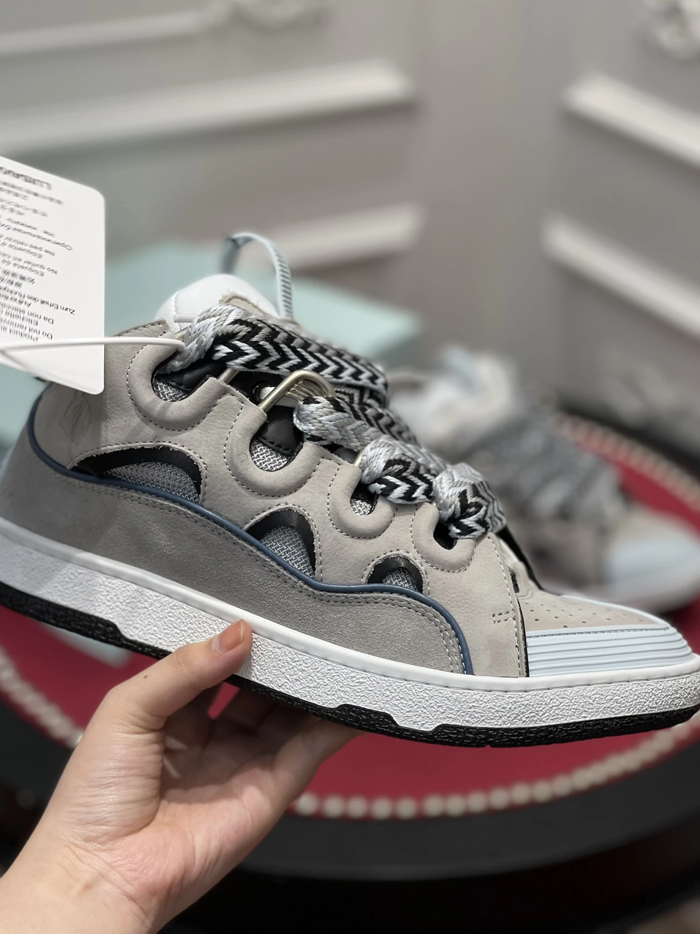 DailyWear Lanvin Leather CurbGrey Light Blue FM-SKRK11-DWSL-P221220 1487