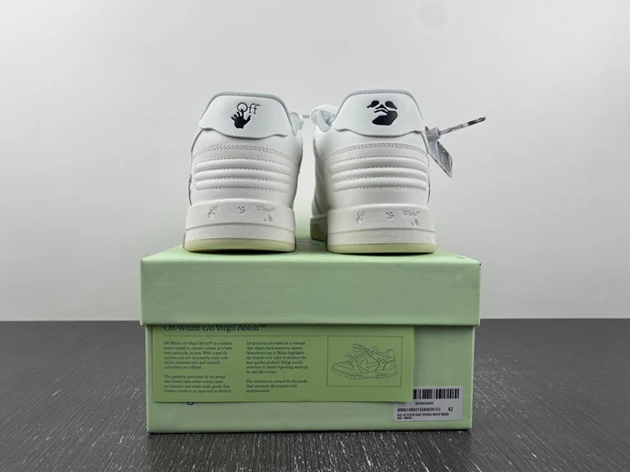 EasyMatch 7441 OFF-WHITE Out Of Office OOO Low Tops For Walking White Black OMIA189R21LEA 1417
