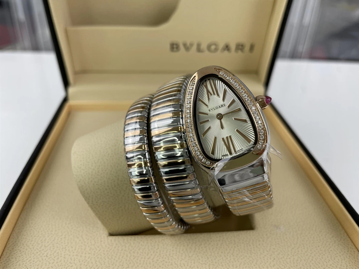 EasyMatch 9961 BVLGARI Snake Watch Rose Gold Silver colorway. Swiss move 299