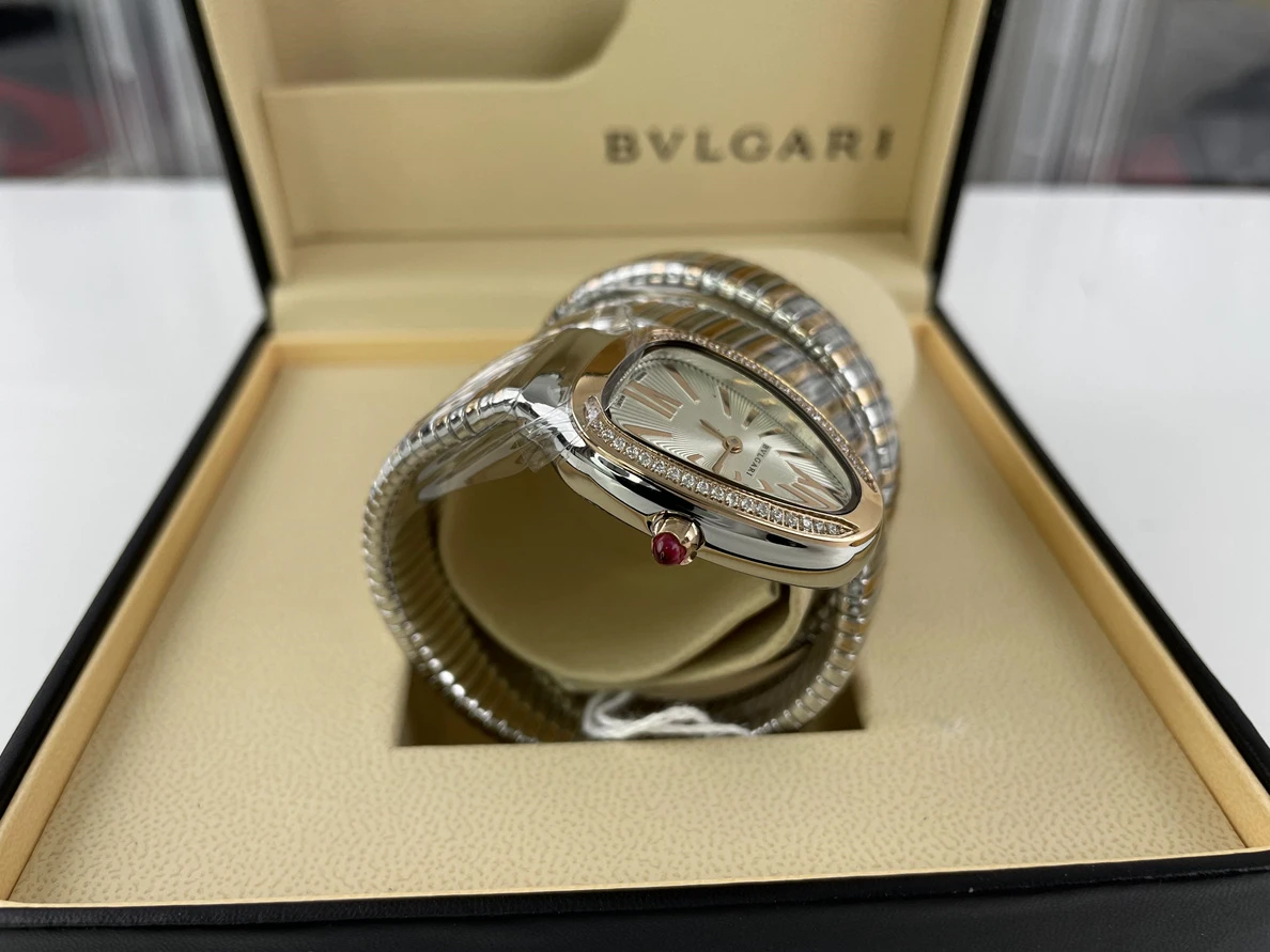 EasyMatch 9961 BVLGARI Snake Watch Rose Gold Silver colorway. Swiss move 299