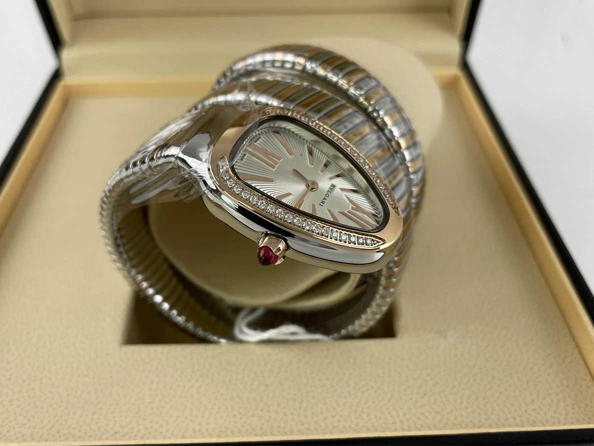 EasyMatch 9961 BVLGARI Snake Watch Rose Gold Silver colorway. Swiss move 299