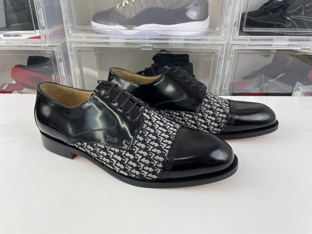 EasyMatch DIOR mens Black Dressing shoes, EU39-46 1534