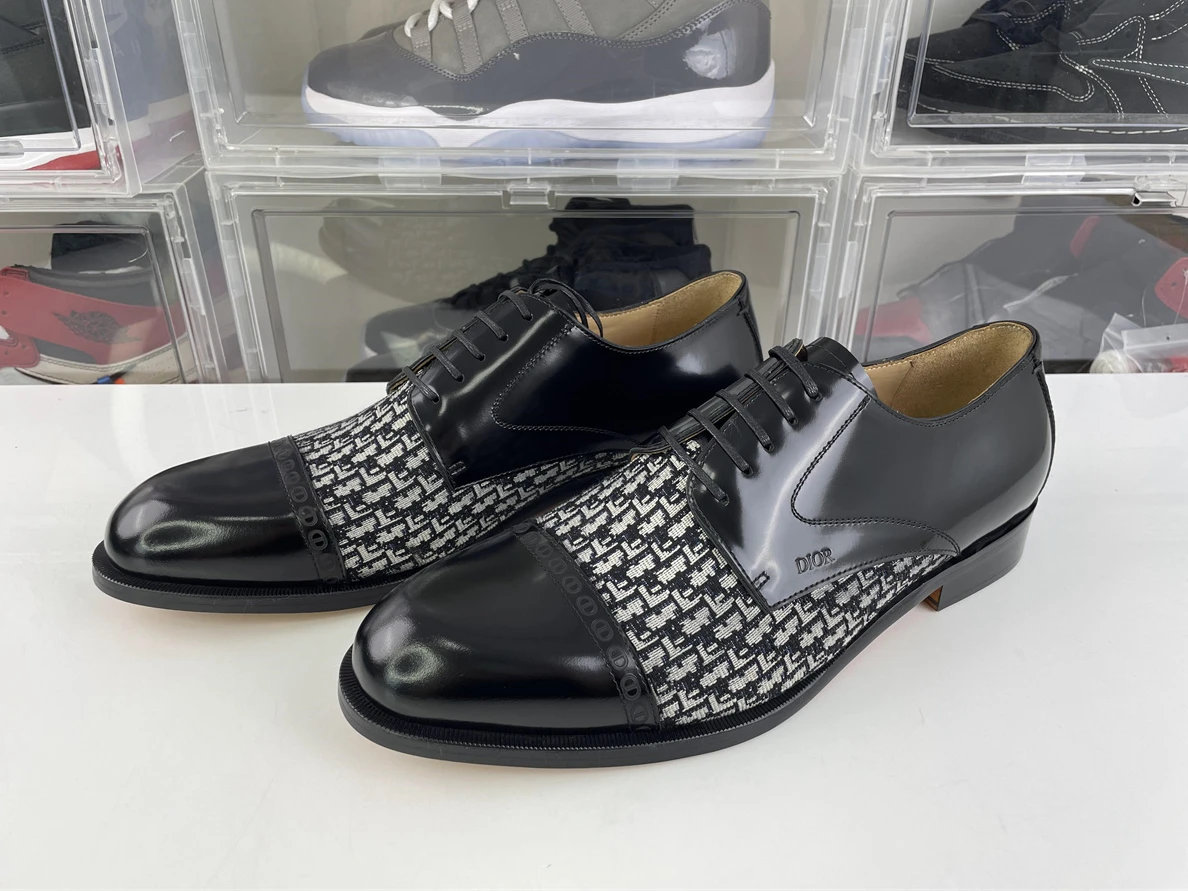 EasyMatch DIOR mens Black Dressing shoes, EU39-46 1534