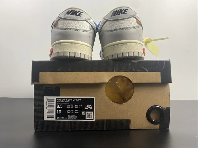 EasyMatch Nike Dunk Low Off-White Lot 5 DM1602-113 2338