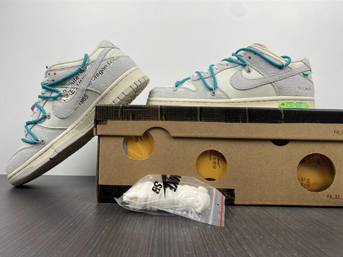 EasyMatch Nike Dunk Low Off-White Lot 9 DM1602-109 2345