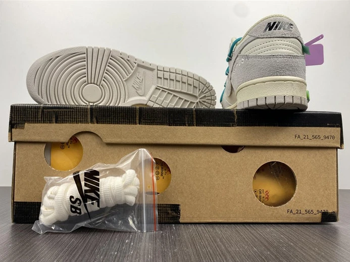 EasyMatch Nike Dunk Low Off-White Lot 9 DM1602-109 2345