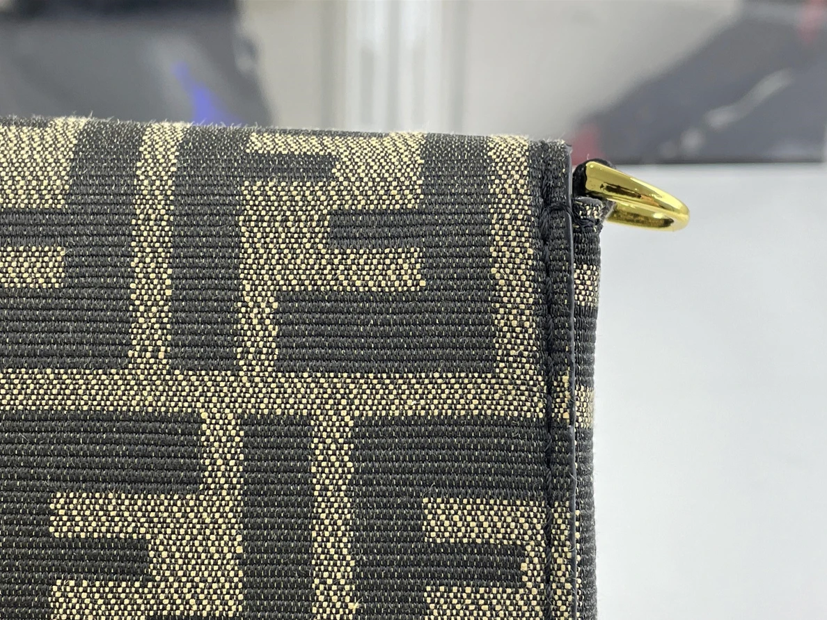 FENDI Grayphy bag with GOLD LOGO ( 22 x 11 x 5 cm) card bag inside GoodFit 236