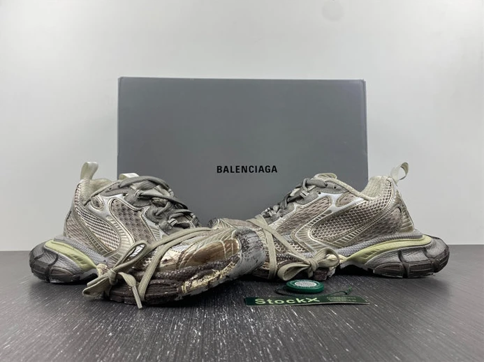 Fashionable 248 Balenciaga 3XL Trainer Worn Out Dark Grey 734734 W3xl7 3322