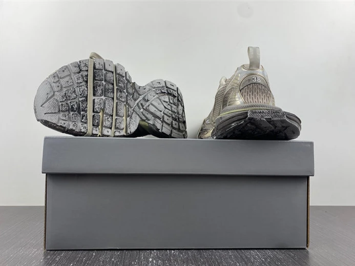 Fashionable 248 Balenciaga 3XL Trainer Worn Out Dark Grey 734734 W3xl7 3322
