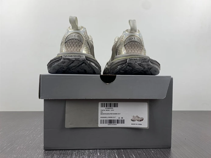 Fashionable 248 Balenciaga 3XL Trainer Worn Out Dark Grey 734734 W3xl7 3322