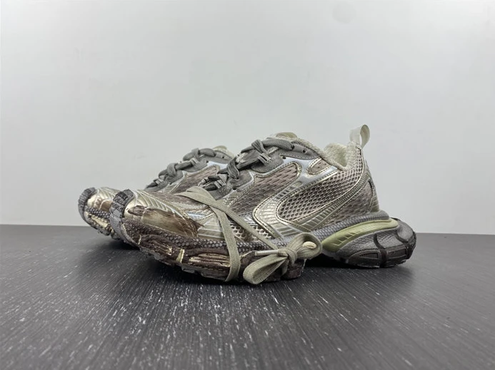 Fashionable 248 Balenciaga 3XL Trainer Worn Out Dark Grey 734734 W3xl7 3322