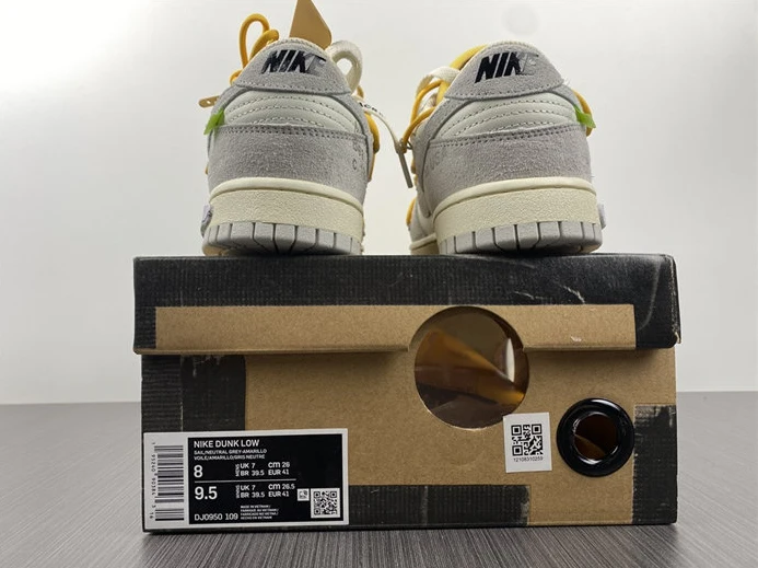 Fashionable 6449 Nike Dunk Low Off-White Lot 39 DJ0950- 1948