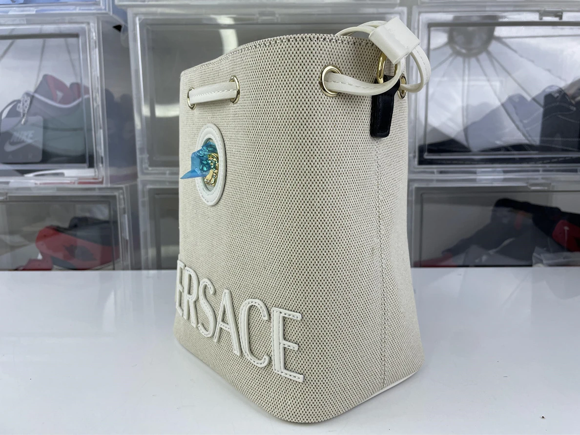 Fashionable 8307 VERSACE Cream white Bucket bag (22 x 20 cm) 222