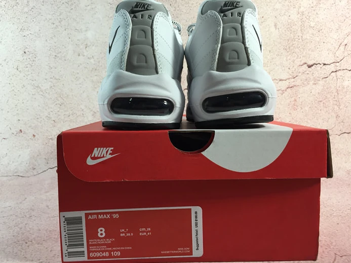 Fashionable 9243 Nike Air Max 95 White Black 609048- 2614