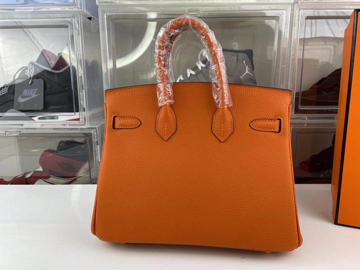 Fashionable H brand Togo Orange Gold (half hand made)(25cm) 124