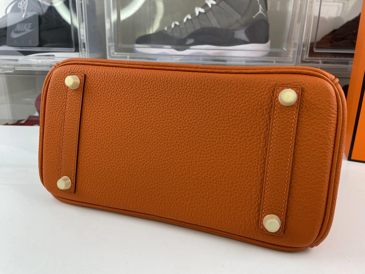 Fashionable H brand Togo Orange Gold (half hand made)(25cm) 124