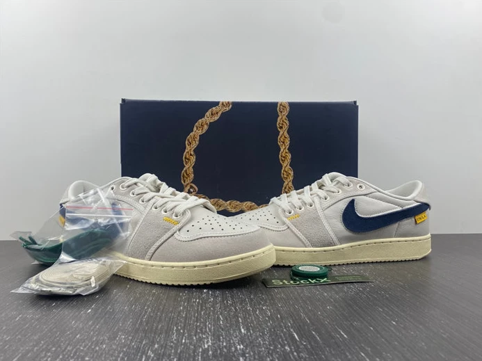 Fashionable Jordan 1 Retro AJKO Low SP Union Sail Leather DZ4864-100 602