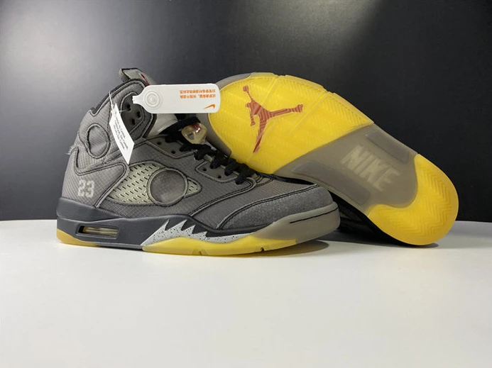 Fashionable Jordan5 Off-White Black CT8480-001 968