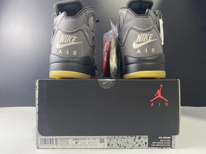 Fashionable Jordan5 Off-White Black CT8480-001 968