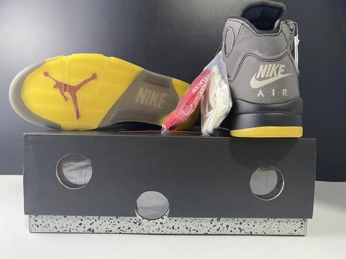 Fashionable Jordan5 Off-White Black CT8480-001 968
