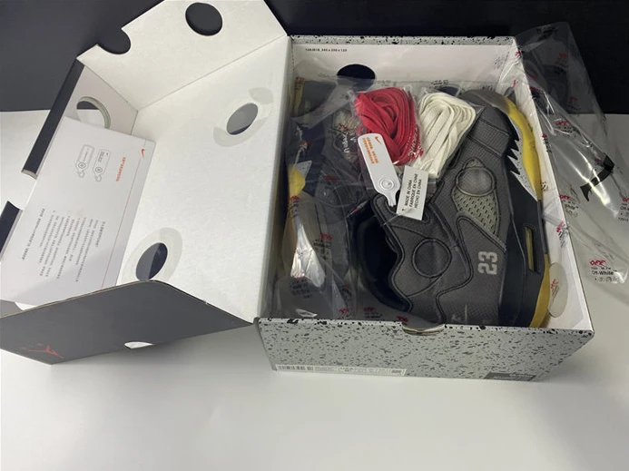 Fashionable Jordan5 Off-White Black CT8480-001 968